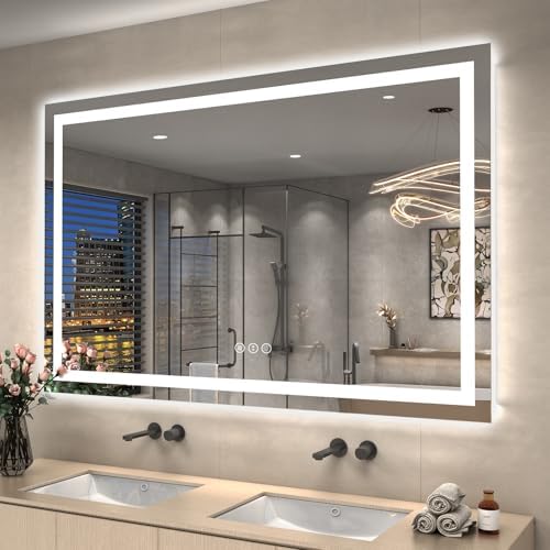 55x36 LED Lighted Bathroom Mirror by ODDSANMirrors