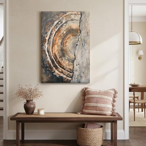 Tree Ring Wall Art Framed, Modern Nature Decor - Image 4