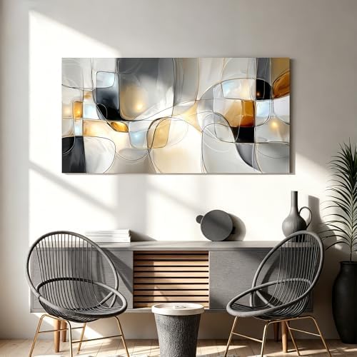 I@U Gray White Abstract Wall Art Prints Modern Geometry Wall Art Decor Abstract - Image 6