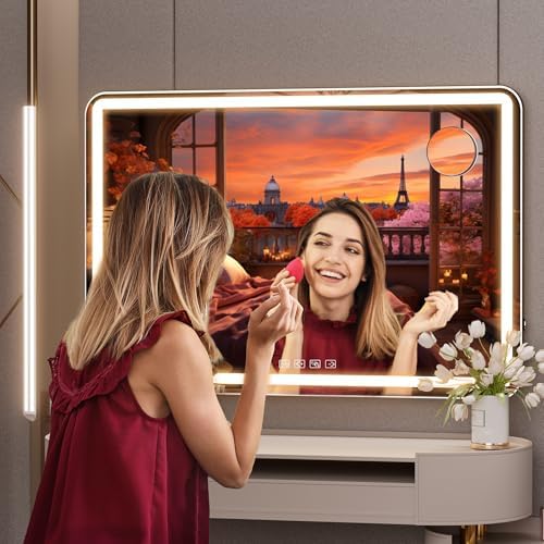 Hasipu Vanity Mirror with Lights and Bluetooth Speaker, Lighted Makeup Mirror - Image 6