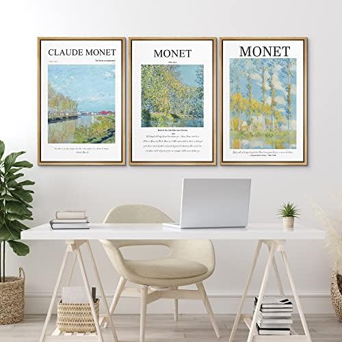MUDECOR Framed Wall Art Print Set Argenteuil Landscapes by Claude Monet Nature - Image 4