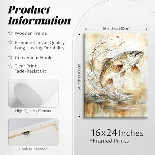 Hunting Nursery Wall Art Decor Wildlife Boys Room Pictures Fishing Poster - Image 2