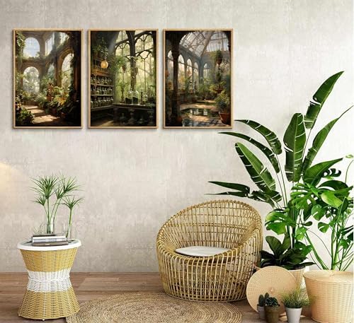 3pcs William Morris Green Plants Canvas Wall Art Medieval Castle Posters Prints - Image 5