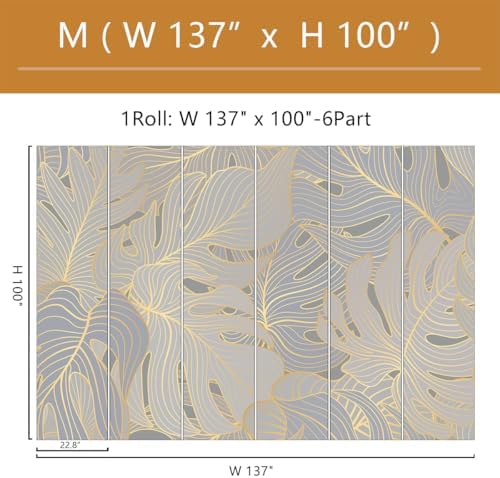 Tropical Palm Leaf Wallpape Mural Peel and Stick 137"x100" - Image 4