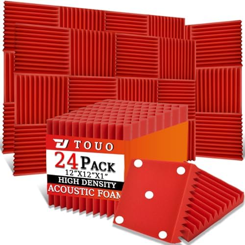 24 Pack Acoustic Panels – Sound Proof Foam Panels by TOUO
