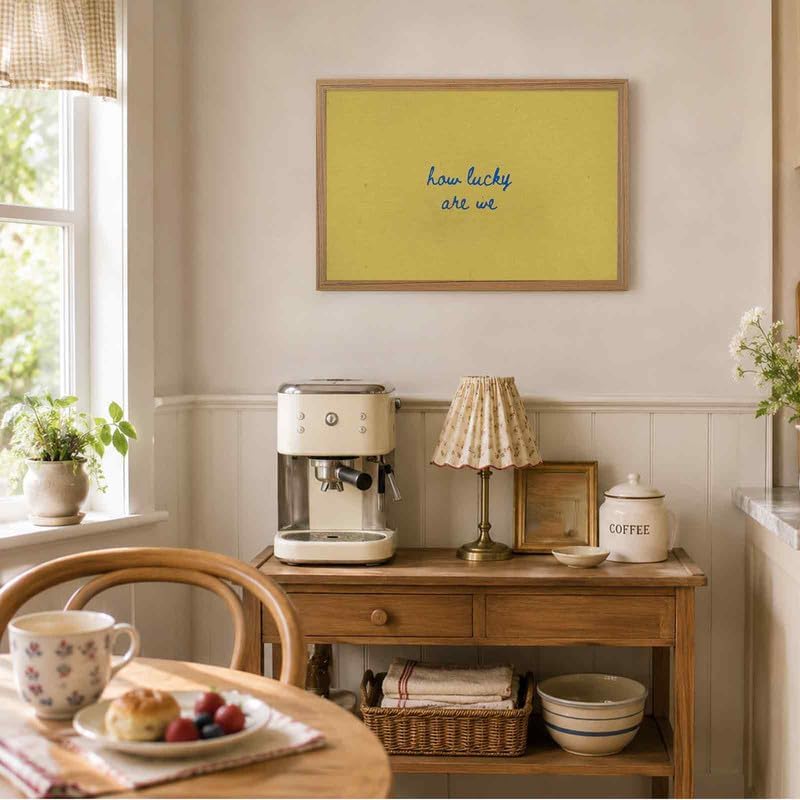 How Lucky Are We Wall Art Preppy Framed Wall Decor Inspirational Canvas - Image 4