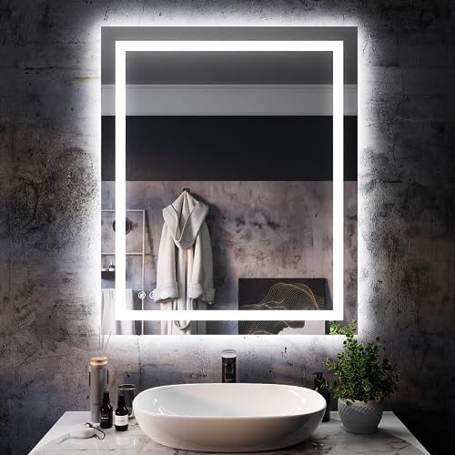 ISKM 36x30 LED Mirror for Bathroom, Front and Back Lit by ISKM-IStillKeepMovin