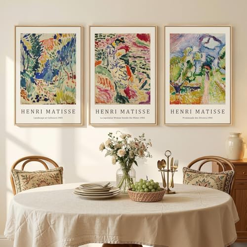 Large Framed Matisse Colorful Canvas Wall Art - Image 3
