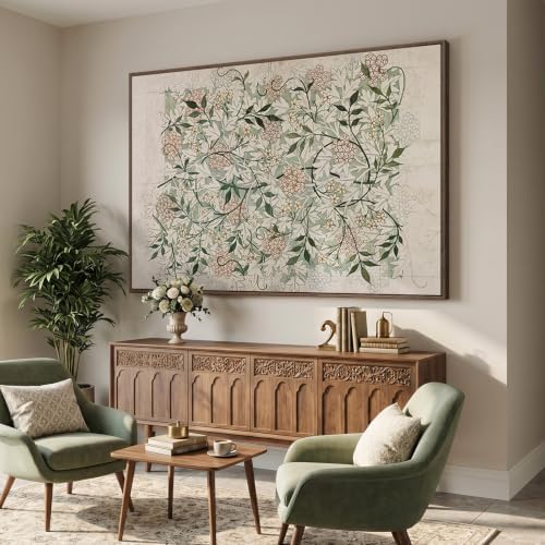 Extra Large Framed Sage Green Botanical Wall Art - Image 7