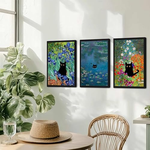 Wood Framed Monet Wall Art Set of 3 - Image 6