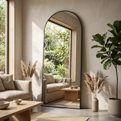 58"x19" Floor Mirror Full Length, Arched Full Length Mirror by Unknown