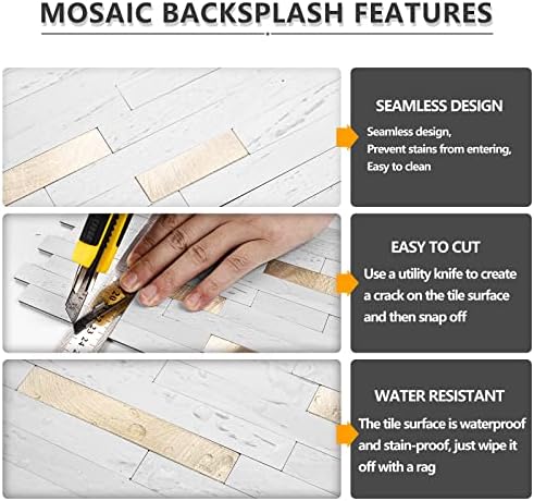 STICKGOO 20 Sheets Peel and Stick Backsplash Tile, Stick on Backsplash - Image 4
