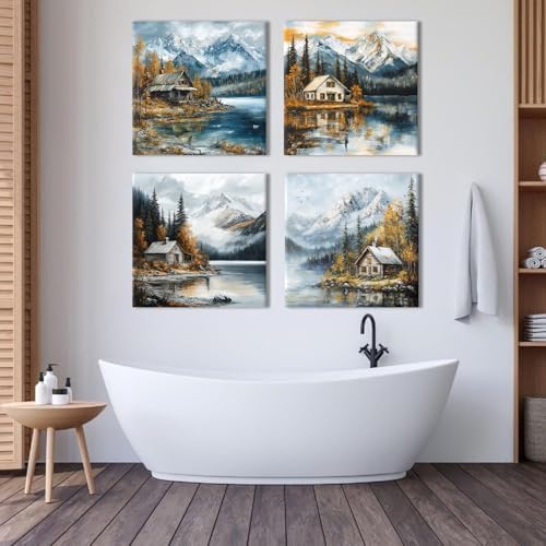 Fall Forest Wall Art Mountain Pictures Wall Decor Nature Botanical Prints - Image 2