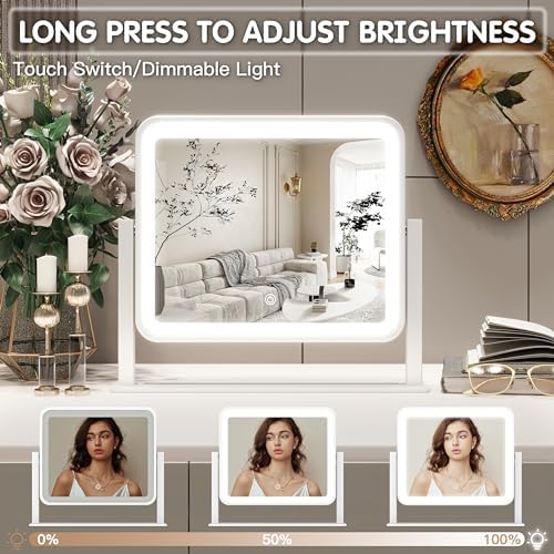 FENNIO Vanity Mirror with Lights 16"×13" Makeup Mirror with Lights, Lighted - Image 2