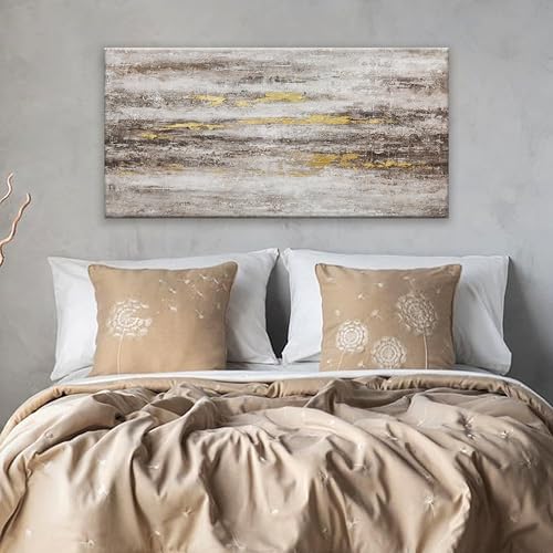 YISXINOAG Brown Grey White Abstract Wall Art Modern Contemporary 20"X40" - Image 3