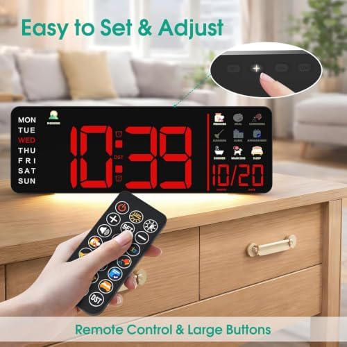 Hoifen 16" Large Digital Wall Clock - Image 7