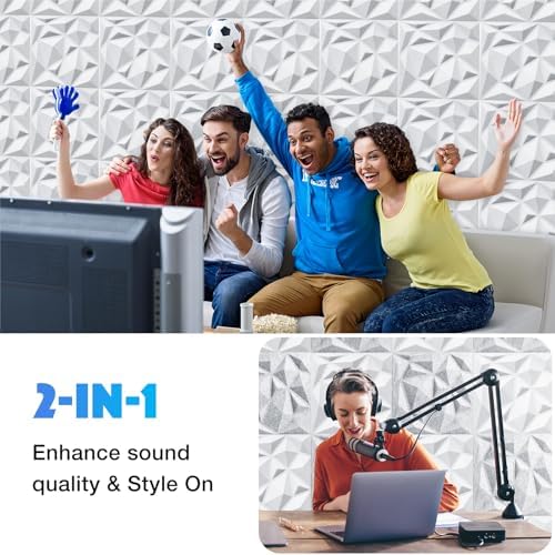 Acoustic 3D Wall Panels, 24 Pack Sound Proof Felt Panels - Image 4