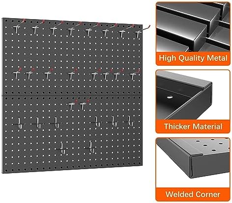 WALMANN 2 PCS 12x24 in Pegboard Panels, 24x24 in Tools Pegboards - Image 5