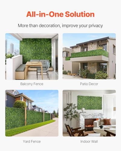 VEVOR Artificial Grass Wall Panels, 40 x 120 inch, Milan Grass Greenery Boxwood - Image 5