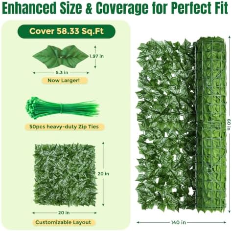 KASZOO Artificial Ivy Privacy Fence Screen - Image 2