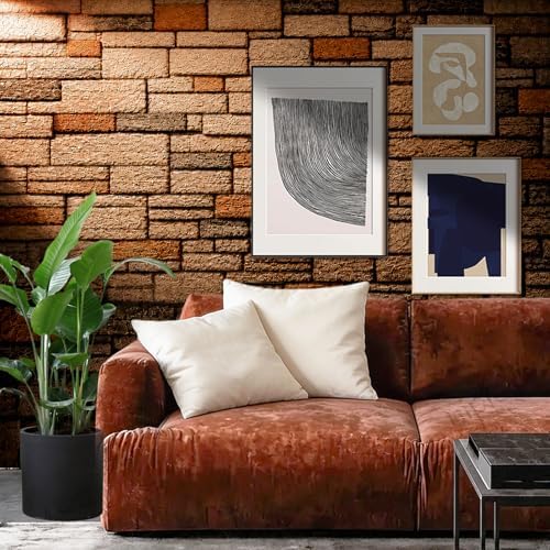3D Wall Panels Peel and Stick, 3D Brick Wallpaper Peel and Stick, Faux Stone - Image 4