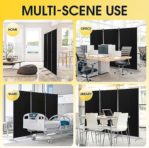 RANTILA 3 Panel Privacy Screen, 6 Ft Tall Folding Privacy Screen Room Dividers - Image 5