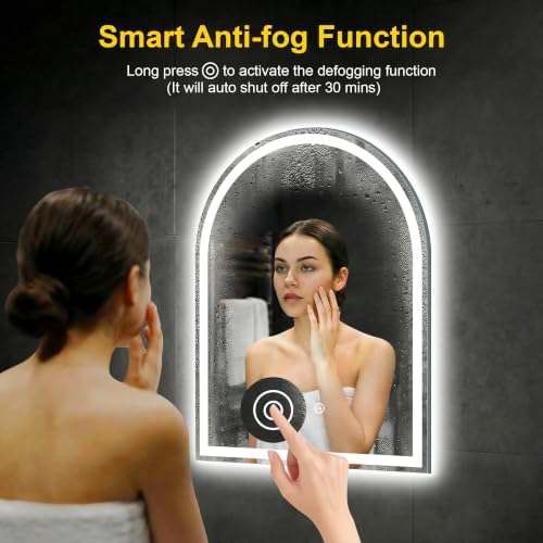 Arched LED Bathroom Mirror - Image 4