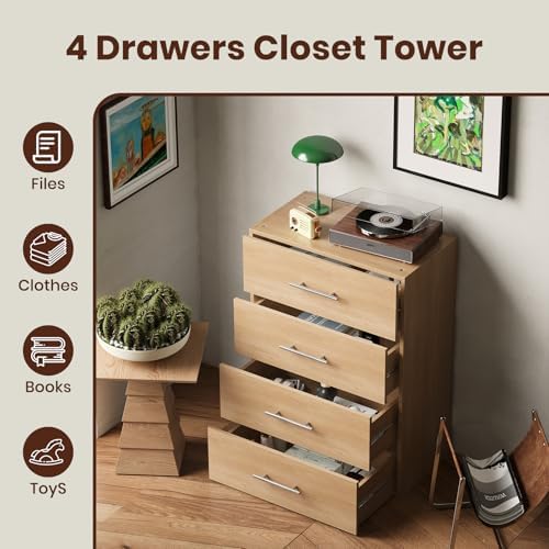 ROOMTEC 25.5" 4 Drawer Short Tower Closet Unit, Modular Closet System - Image 7