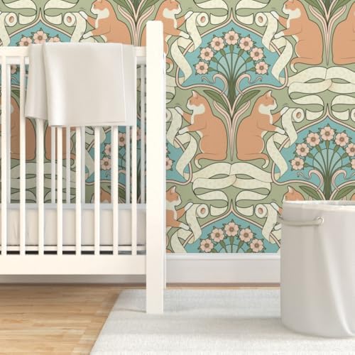 Spoonflower Whimsical Art Peel and Stick Wallpaper - Image 6