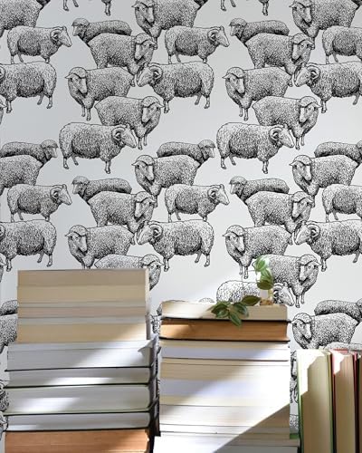 FLFK Gray White Wallpaper Peel and Stick 16" x 128" Removable Renter Friendly - Image 4