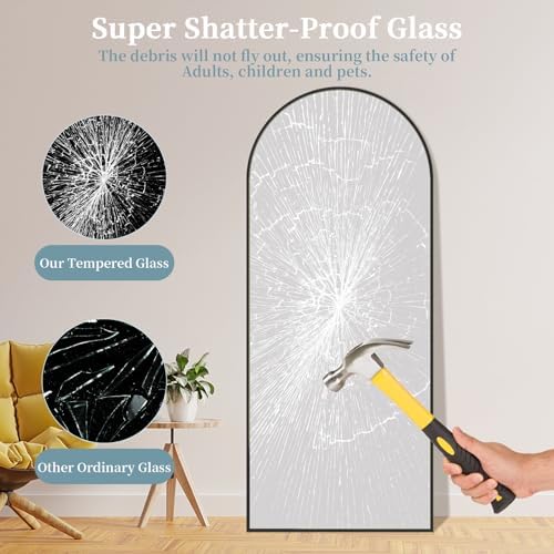 58"x19" Arched Full Length Mirror - Image 4