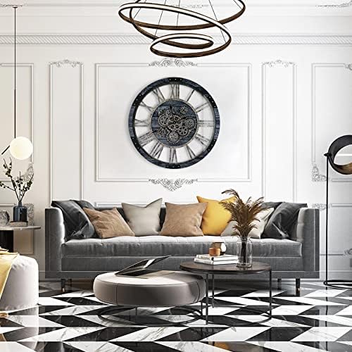 36 Inch Moving Gear Wall Clock, Oversized Wall Clocks, Clock Living Room Decor - Image 6