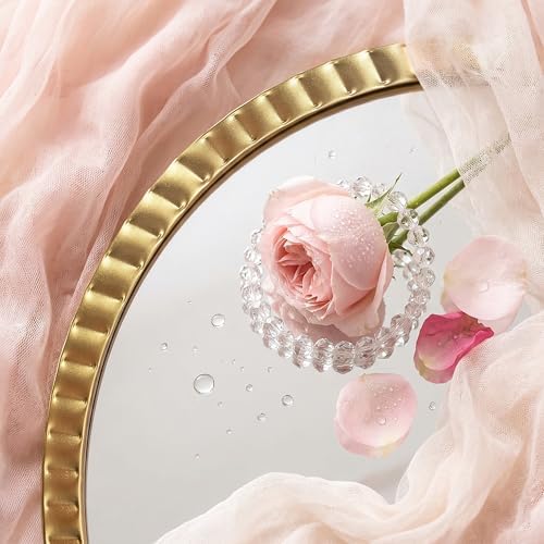 Round Gold Wall Mirror with Luxury Metal Frame Home Decor 32" - Image 2