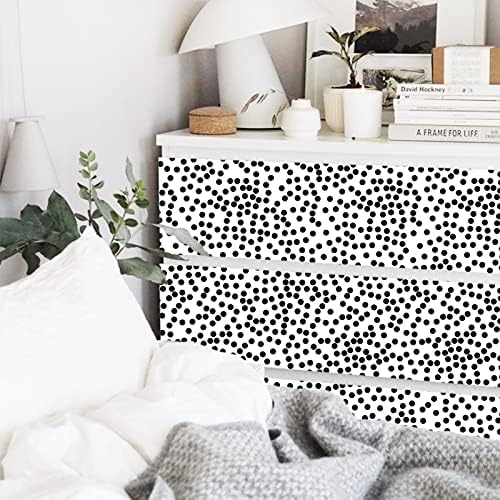 17.3”x120” Black and White Polka-Dot Wallpaper Self-Adhesive Contact Paper - Image 6