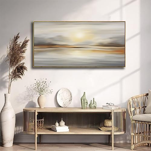 Framed Wall Art Abstract Seascape Canvas Printing Wall Decor Artwork - Image 6
