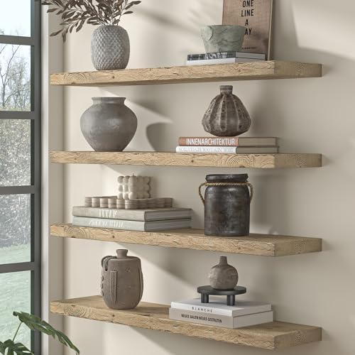 Fun Memories 24 Inch Reclaimed Wood Floating Shelves - Image 2
