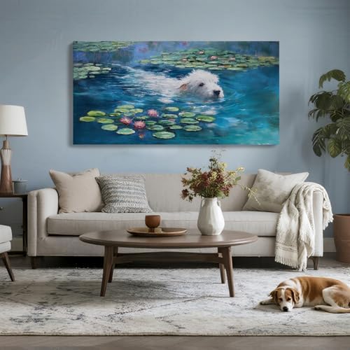 Dog Monet Wall Art with by Pogusmavi