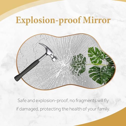 Bathroom Mirror for Over Sink-Gold Home Decor Wall Mirror 20"x 36" Single - Image 6