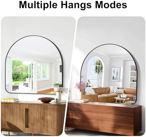 Arched Bathroom Mirror, Wall Mounted Mirror, Living Room, Hanging or Leaning - Image 5