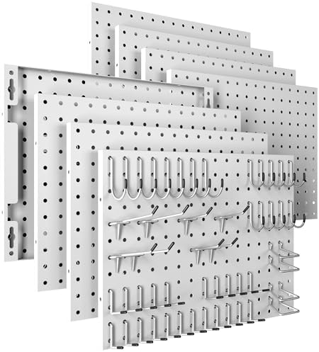 Spampur Peg Board, 8 Pack Metal Pegboard Panels by Spampur