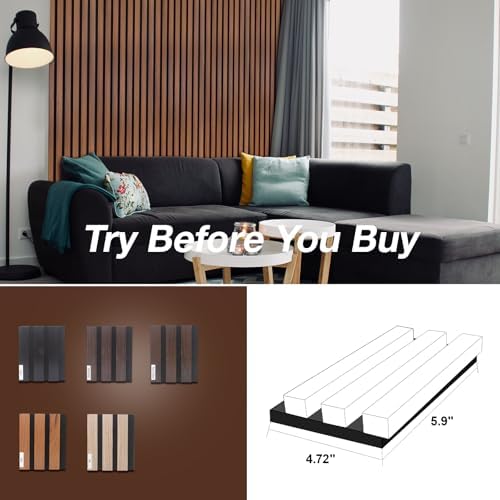 NeatiEase Wood Panels for Wall Color Samples Pack, Soundproof Wood Slat Wall - Image 6