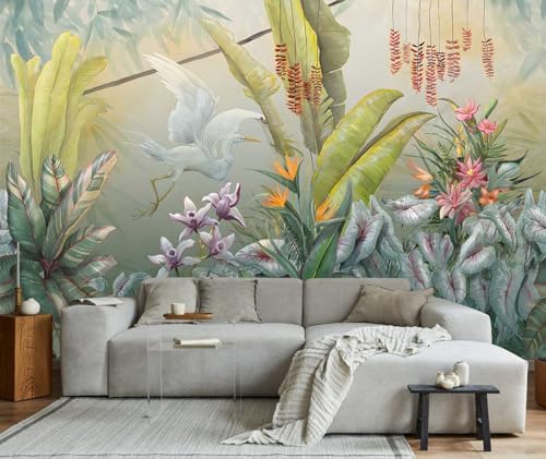 Toolhom Hand-Painted Colorful Leaves wall Mural - Image 2