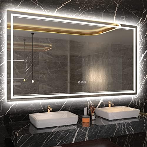 60x36 Inch RGB LED Bathroom Mirror by ISTRIPMF