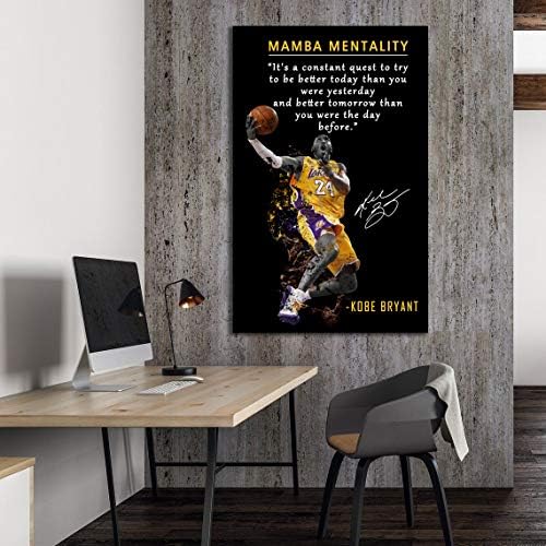 AMART SUN NBA Basketball Player Sports Home Decor • Kobe Bryant Mamba Mentality - Image 4