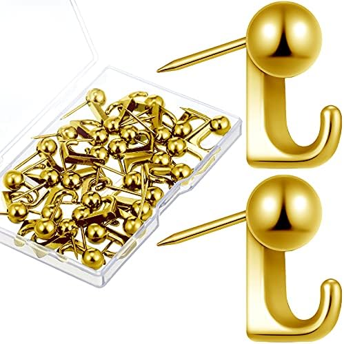 Jetec 30 Pcs Metal Push Pin Hangers Pin Wall Hook by Jetec