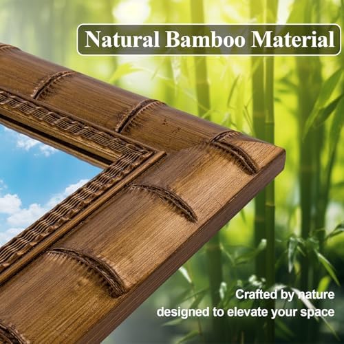 Large Wall Decorative Mirror, Rectangular Warm Gold Mirrors - Image 3