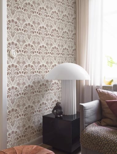 Vintage Tulip Floral Peel and Stick Wallpaper Retro Red Contact Paper - Image 3