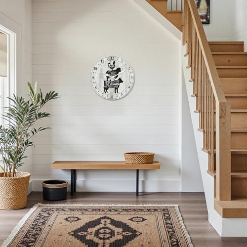 Retro Farmhouse Wall Clocks Battery Operated - Image 4