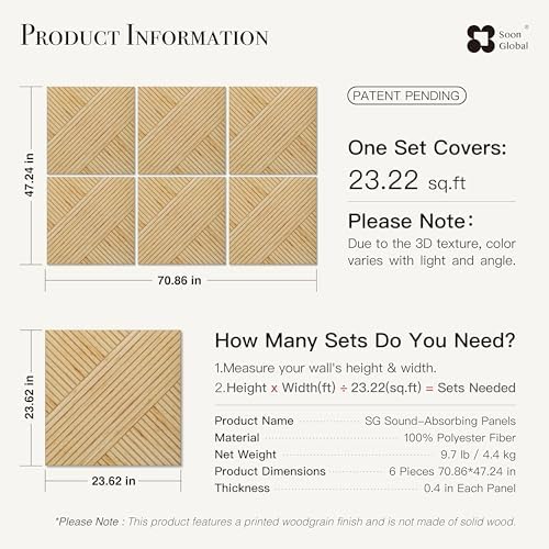 Soon Global Acoustic Wall Panels, Harvest Cross - Image 3