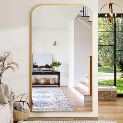 Oversized Full Length Mirror 81"x41" Arched Floor Standing Mirror - Image 3